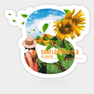 SUNFLOWER TYPO Sticker